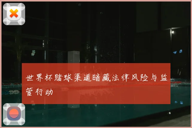 世界杯赌球渠道暗藏法律风险与监管行动