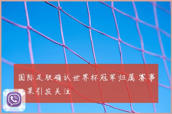 国际足联确认世界杯冠军归属 赛事结果引发关注